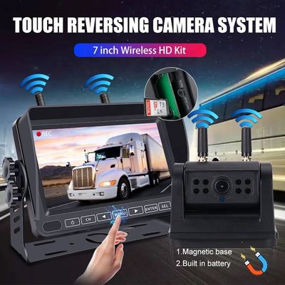 Wireless Backup Imaging Reverse Camera HD Combo 7-inch Screen Baterai dapat diisi ulang